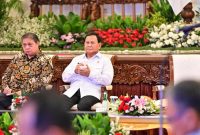 Airlangga dan Prabowo saat menghadiri sidang Kabinet Paripurna | Dok. Facebook Airlangga Hartarto